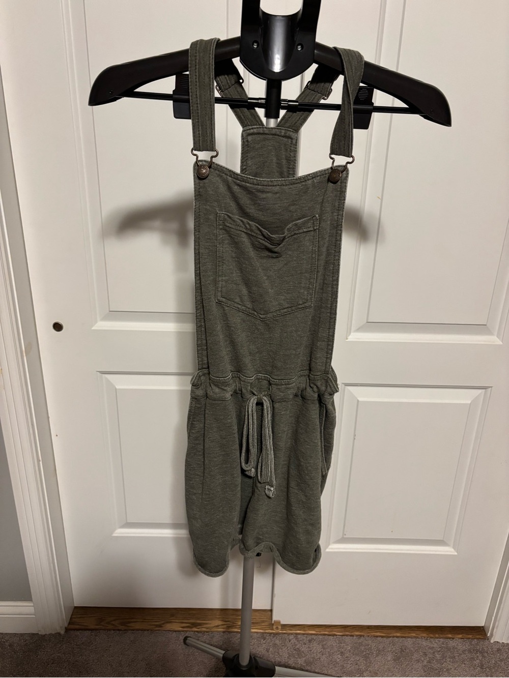 Olive Green One-Piece Overalls Romper